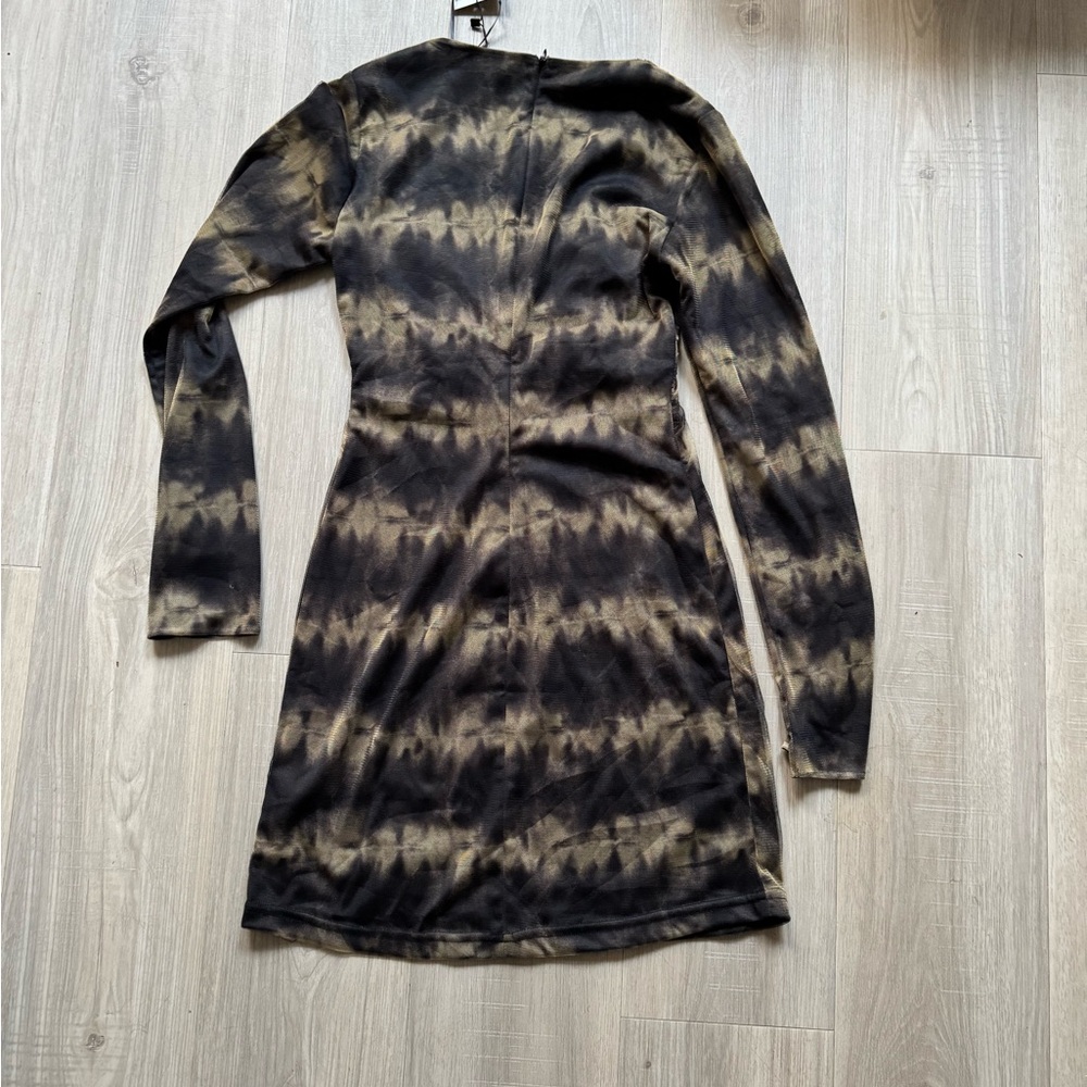 Zara Black and Brown Long Sleeve Dress - Picture 8 of 8